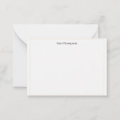 Modern Monogram Classic Black Personal Stationery Mitteilungskarte (Vorderseite)