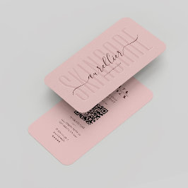 Modern Monogram Cosmetologin Esthetician Pink Visitenkarte
