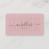 Modern Monogram Cosmetologin Esthetician Pink Visitenkarte (Vorderseite)