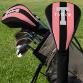 Modern Monogram Custom Pink Golf Headcover