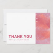 Modern Monogram Dankeschön-Karte (Vorderseite)