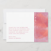 Modern Monogram Dankeschön-Karte (Rückseite)