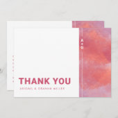 Modern Monogram Dankeschön-Karte (Vorne/Hinten)