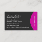 Modern Monogram Fuchsia Visitenkarte (Rückseite)