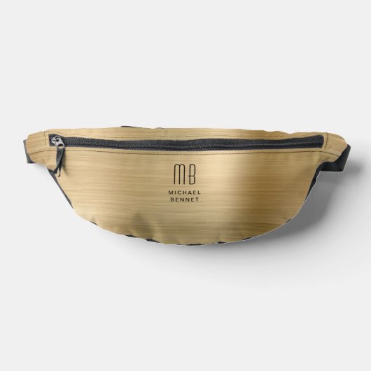 Modern Monogram Gold Bauchtasche (Ablage )