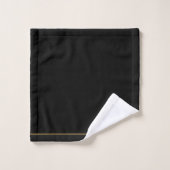 Modern Monogram Gold Black Erstname Badhandtuch Set (Waschlappen)