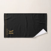 Modern Monogram Gold Black Erstname Badhandtuch Set (Handtuch)