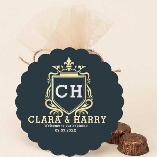 Modern monogram gold calligraphy wedding Rechteckiger Pappuntersetzer