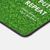 Modern Monogram Golfer Green Grass Funny Schreibtischunterlage (Ecke)