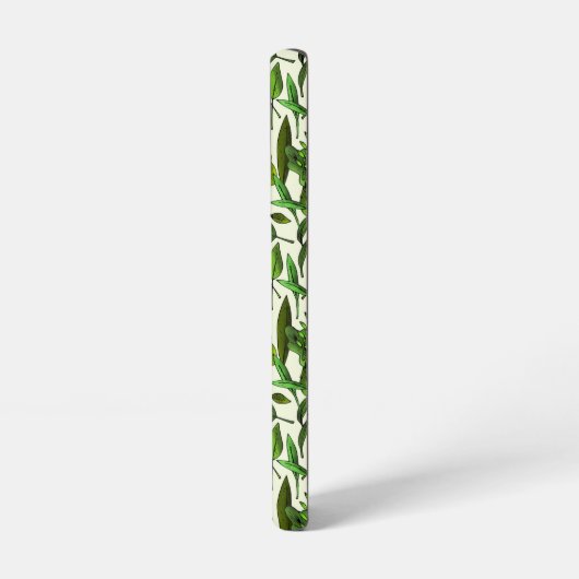 Modern Monogram Green Botanic Samsung Galaxy Hülle (Linke Seite)