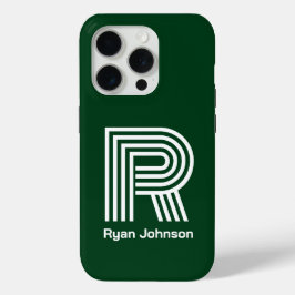 Modern Monogram Green Case-Mate iPhone Hülle