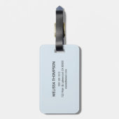 Modern Monogram Handwriting Script Name Einfach Gepäckanhänger (Rückseite vertikal)