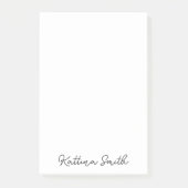 Modern Monogram Handwritten Script Design Post-it Klebezettel (Vorderseite)