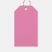 Modern monogram hot pink fuchsia weiß initial geschenkanhänger (Rückseite)