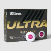 Modern monogram Hot Pink Golf Balls Golfball (Verpackungen)