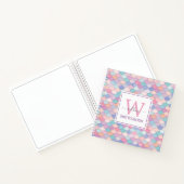 Modern Monogram Hübsch Glam Mermaid Sketchbook Notizblock (Innenseite)