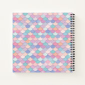 Modern Monogram Hübsch Mermaid Lila Sketchbook Notizblock (Rückseite)