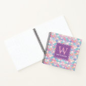 Modern Monogram Hübsch Mermaid Lila Sketchbook Notizblock (Innenseite)