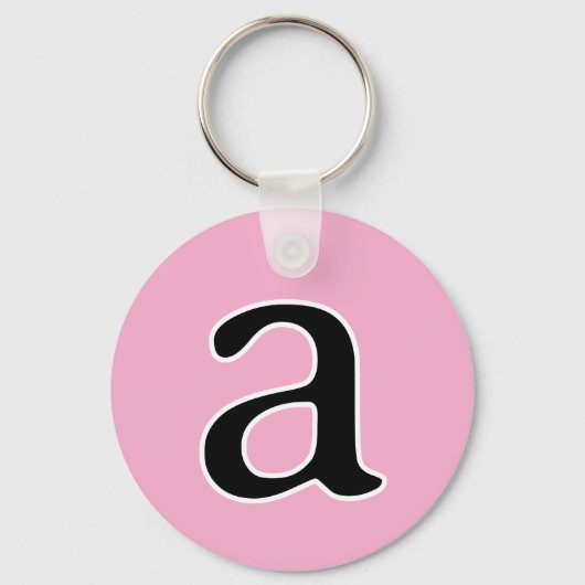 Modern Monogram Initial Alphabet Letter a Pink Schlüsselanhänger (Vorderseite)