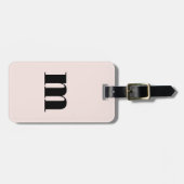 Modern Monogram, Initial Blush Pink Gepäckanhänger (Vorderseite horizontal)