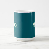 Modern Monogram Initial Drop Shadow Aquamarin Gree Kaffeetasse (Mittel)