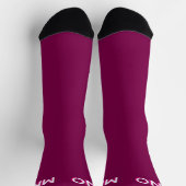 Modern Monogram Initial Drop Shadow Cherry Pink Socken (Oben)