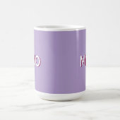 Modern Monogram Initial Drop Shadow Lilac Kaffeetasse (Mittel)