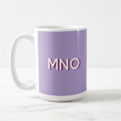 Modern Monogram Initial Drop Shadow Lilac Kaffeetasse (Links)