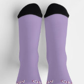 Modern Monogram Initial Drop Shadow Lilac Socken (Oben)