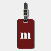 Modern Monogram Initial Gepäckanhänger (Vorderseite vertikal)