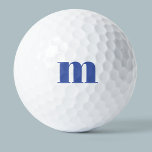 Modern Monogram Initial Golfball<br><div class="desc">Moderne Kleinschreibung Typografie minimalistisches Monogramm Initialdesign, das auf Personalisierung umgestellt werden kann.</div>