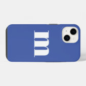 Modern Monogram Initial iPhone Hülle (Rückseite (Horizontal))