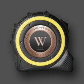 Modern Monogram, Initial Kupfer Rosegold Funny Maßband