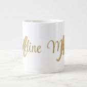 Modern Monogram Initial Letter and Name Jumbo Tass Jumbo-Tasse (Vorderseite)