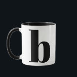 Modern Monogram Initial Letter Black and White B Tasse<br><div class="desc">Niedliches modernes B-Monogramm in Schwarzweiß. Wenn Ihr bevorzugter Brief auf dieser Tasse nicht funktioniert,  lesen Sie bitte die Monogramm-Tasse für den gewünschten Brief oder kontaktieren Sie mich.</div>