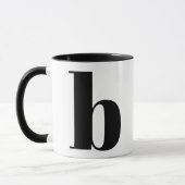 Modern Monogram Initial Letter Black and White B Tasse (Links)