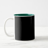 Modern Monogram Initial Letter Black Zweifarbige Tasse (Links)