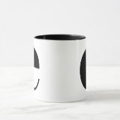 Modern Monogram Initial Letter E Black and White Tasse (Zentrum)
