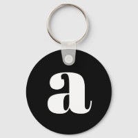 Modern Monogram Initial Letter Einfach Schwarz-wei
