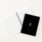 Modern Monogram Initial Letter F Floral Pattern Notizblock (Innenseite)