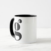Modern Monogram Initial Letter G Black and White Tasse (Vorderseite Links)