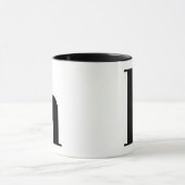 Modern Monogram Initial Letter h Black and White Tasse (Zentrum)