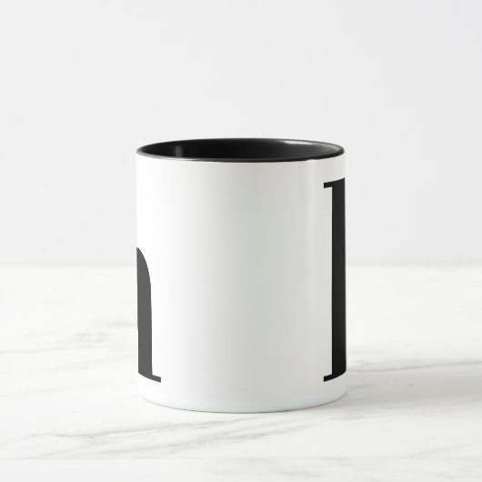 Modern Monogram Initial Letter h Black and White Tasse (Zentrum)