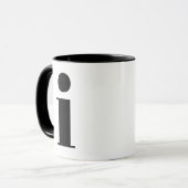 Modern Monogram Initial Letter i Black and White Tasse (Vorderseite Links)