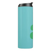 Modern Monogram Initial Letter in Blau und Grün Thermosbecher (Nach links gedreht)