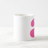 Modern Monogram Initial Letter in Hot Pink Kaffeetasse (Mittel)