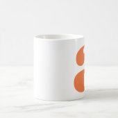 Modern Monogram Initial Letter in Orange Kaffeetasse (Mittel)