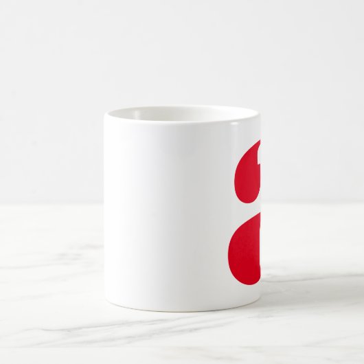 Modern Monogram Initial Letter in Red Kaffeetasse (Mittel)