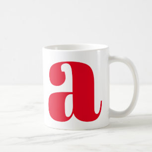 Modern Monogram Initial Letter in Red Kaffeetasse