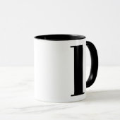 Modern Monogram Initial Letter l Black and White Tasse (VorderseiteRechts)